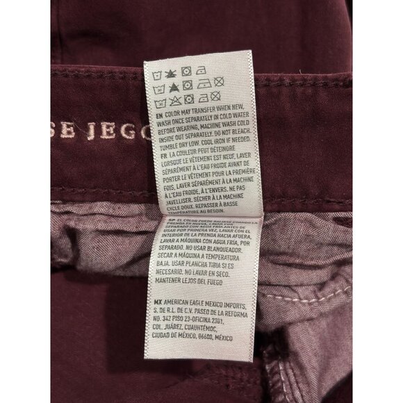 American Eagle Outfitters Womens Super Stretch Hi-Rise Jegging Size 4 Burgundy - Picture 7 of 14